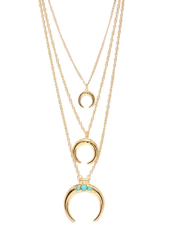 blue metal long necklace - 13332787 - Zoom Image - 1