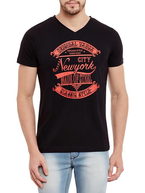 black cotton t-shirt - 13334391 - Standard Image - 1