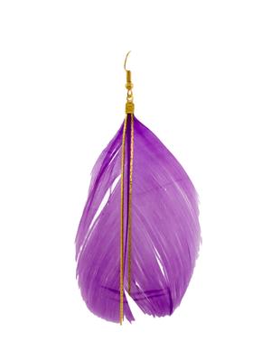 purple metal drop earrings - 13335023 - Standard Image - 2