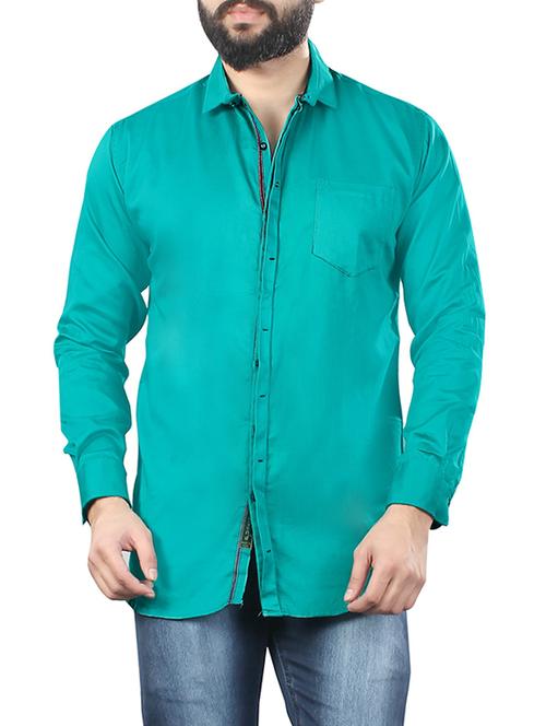 blue cotton casual shirt - 13335383 - Standard Image - 1