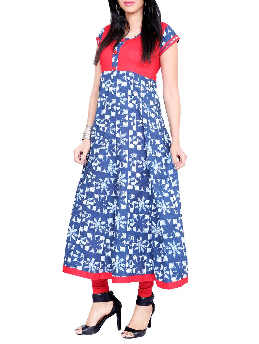 indigo cotton kurta - 13335458 - Zoom Image - 2