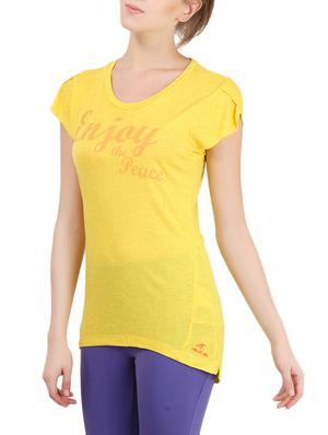 yellow printed cotton regular tee - 13337840 - Standard Image - 2
