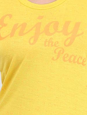 yellow printed cotton regular tee - 13337840 - Standard Image - 4