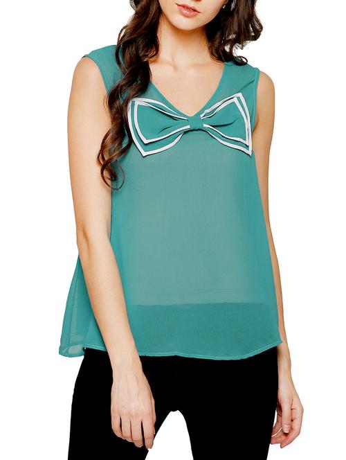 bow detail a-line top - 13341108 - Standard Image - 1