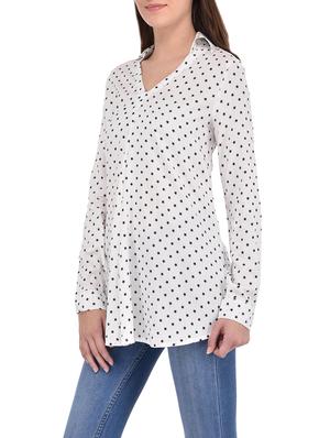 white cotton printed top - 13341319 - Standard Image - 2