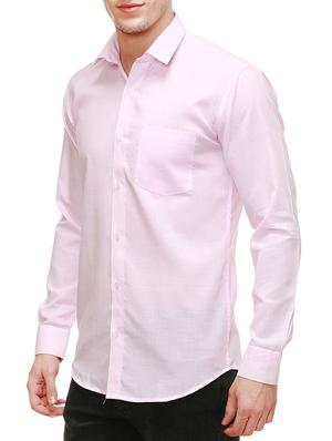 pink cotton casual shirt - 13341410 - Standard Image - 2