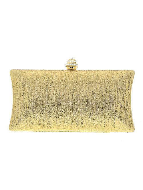 gold satin clutch - 13341782 - Standard Image - 1