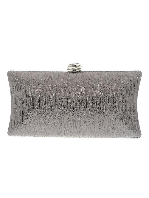 silver satin clutch - 13341785 - Standard Image - 1