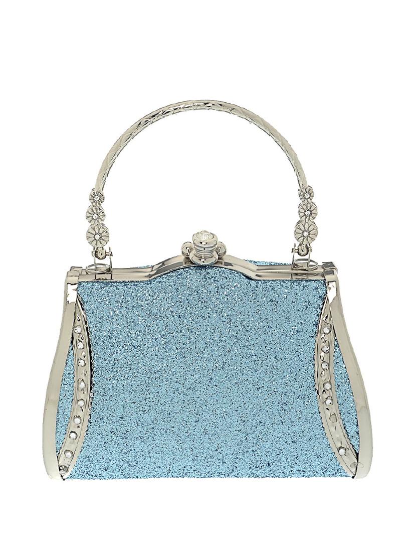 blue satin clutch - 13341796 - Zoom Image - 1