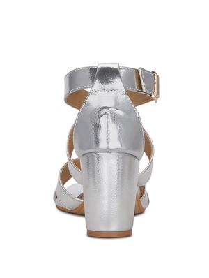 silver closed back sandal - 13343041 - Standard Image - 3