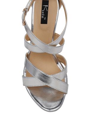 silver closed back sandal - 13343041 - Standard Image - 4