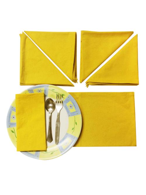 yellow table napkin set of 6 pcs - 13343537 - Standard Image - 1