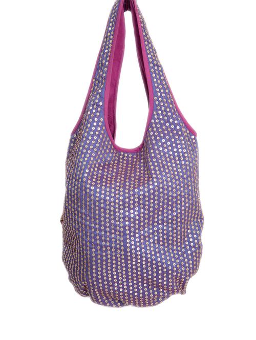 purple sequined hobo bag - 13343892 - Standard Image - 1