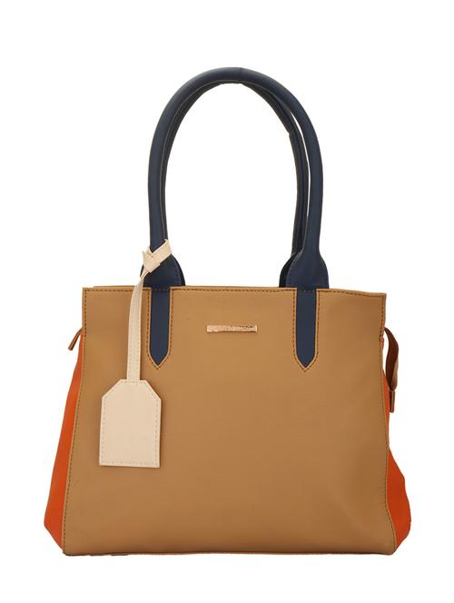 beige leatherette handbag - 13345357 - Standard Image - 1