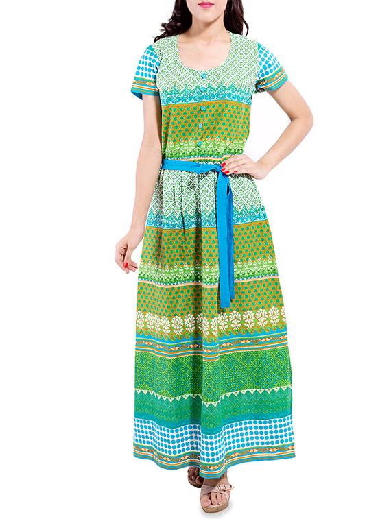 multicoloured printed maxi dress - 13349008 - Zoom Image - 1