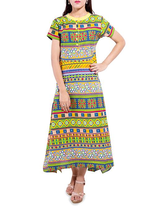 multicoloured printed maxi dress - 13349012 - Standard Image - 1