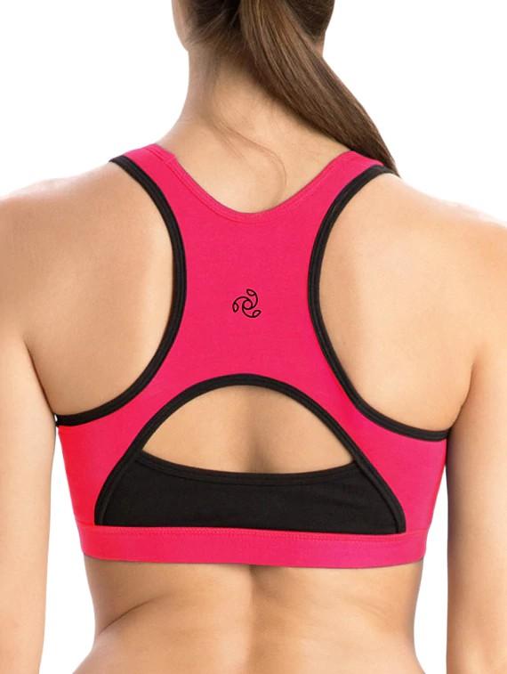racer back color block bra - 13351134 - Zoom Image - 2