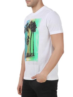 white front print t-shirt - 13351767 - Standard Image - 2