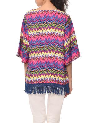 multicolored printed regular shrug - 13352163 - Standard Image - 3