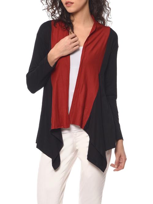 color block asymmetric shrug - 13352169 - Standard Image - 1
