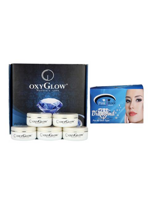 OXYGLOW DIAMOND FACIAL KIT 165 GM WITH PINK ROOT DIAMOND BLEACH 250 GM - 13354538 - Standard Image - 1