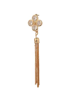 golden brass drop earrings - 13355861 - Standard Image - 2