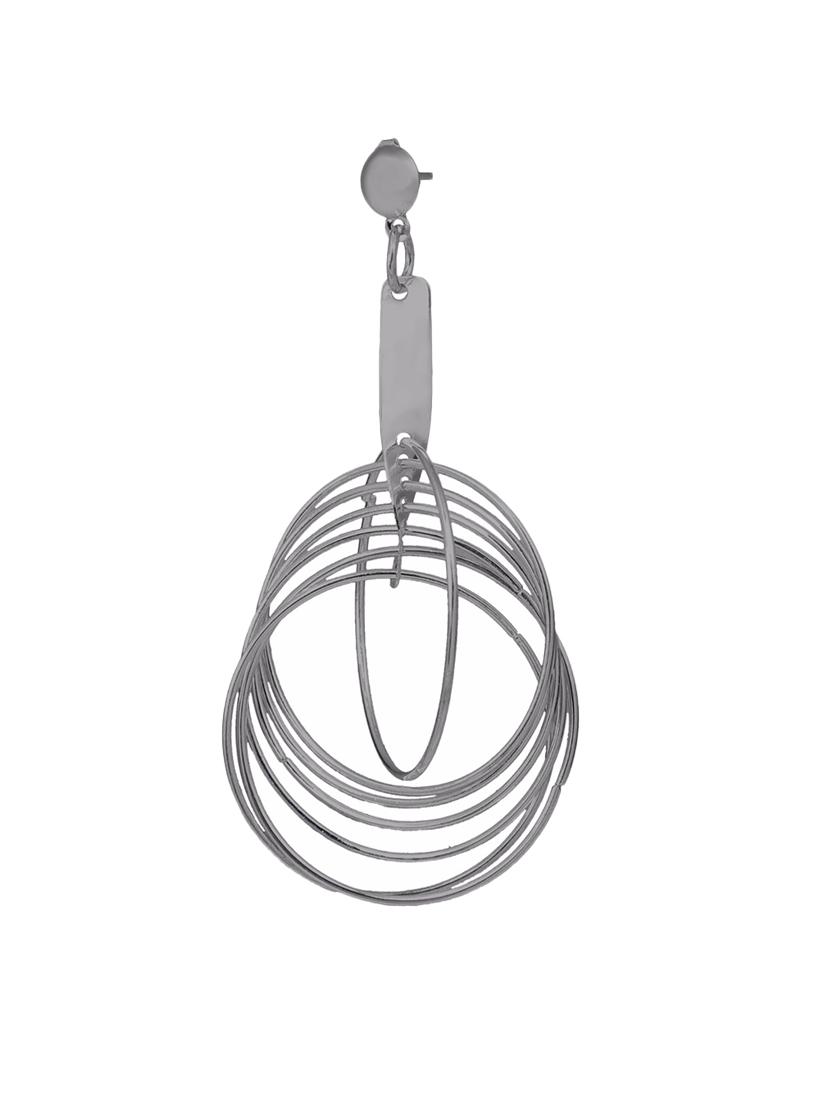 grey brass drop earrings - 13355878 - Zoom Image - 2