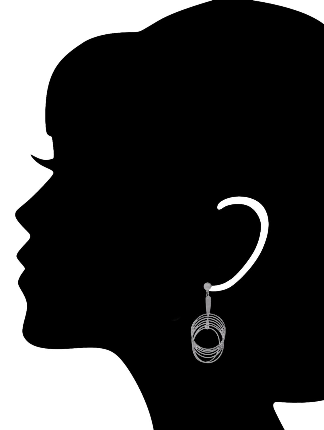grey brass drop earrings - 13355878 - Zoom Image - 3