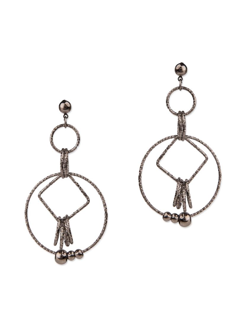 grey brass drop earrings - 13355894 - Zoom Image - 1