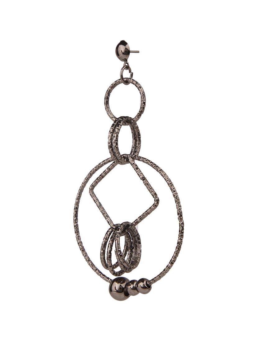 grey brass drop earrings - 13355894 - Zoom Image - 2
