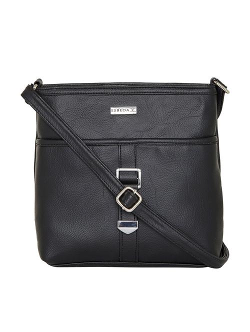 black leatherette  sling bag - 13356223 -  Standard Image - 0