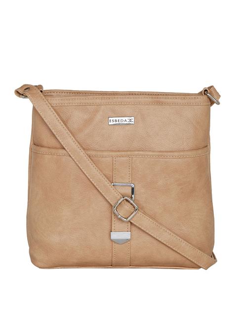 beige leatherette sling bag - 13356224 - Standard Image - 1
