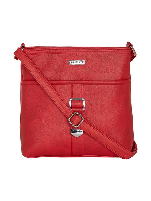 red leatherette sling bag - 13356227 - Standard Image - 1