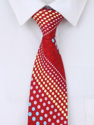 maroon & multi mirofiber tie - 13356759 - Standard Image - 3