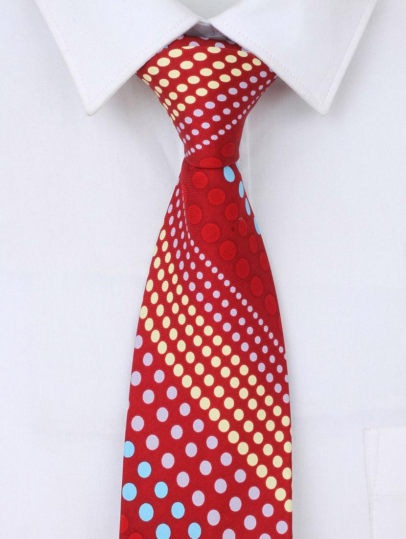 maroon & multi mirofiber tie - 13356759 - Zoom Image - 3