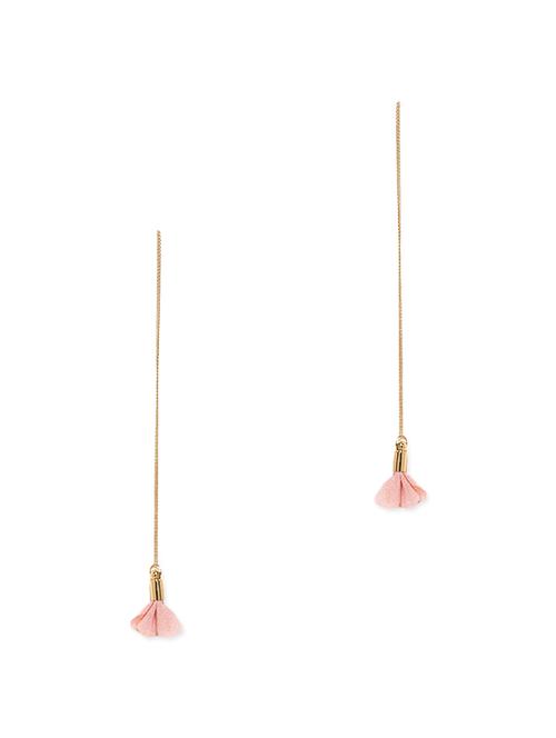 pink metal drop earring - 13357503 -  Standard Image - 0