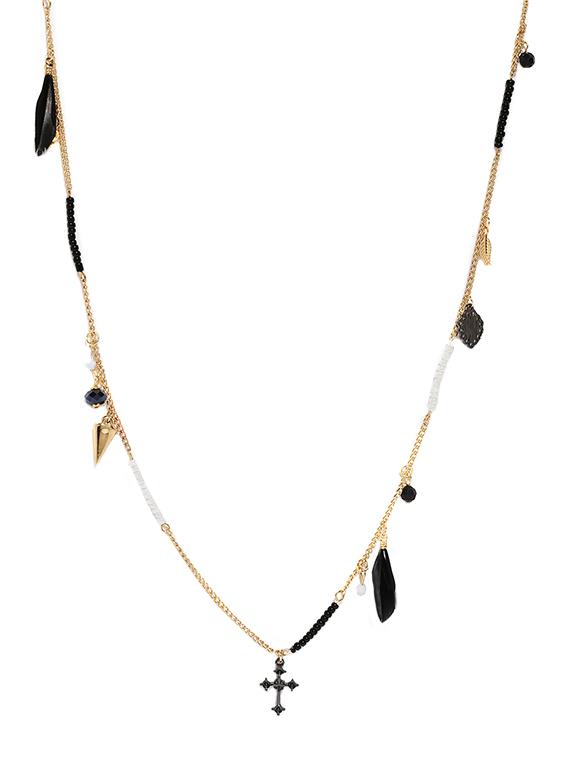 black metal tassel necklace - 13358670 - Zoom Image - 1