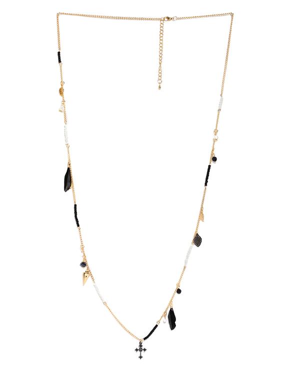 black metal tassel necklace - 13358670 - Zoom Image - 2