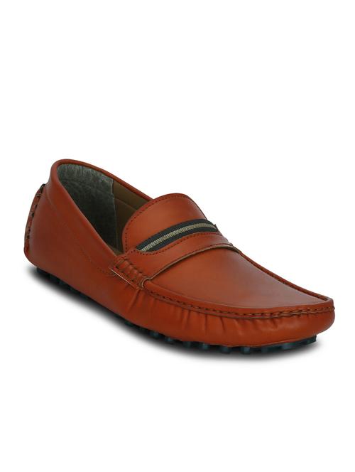 tan leatherette slip on loafer - 13359928 - Standard Image - 1