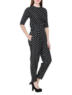 polka dotted full leg jumpsuit - 13360190 - Standard Image - 2