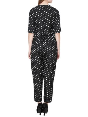 polka dotted full leg jumpsuit - 13360190 - Standard Image - 3