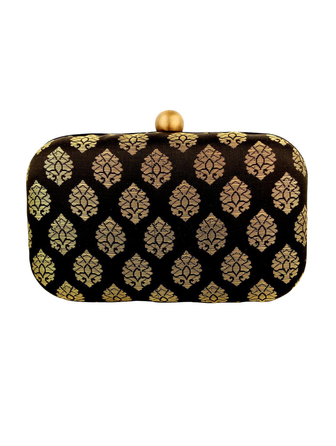 black silk brocade clutch - 13360882 - Zoom Image - 1