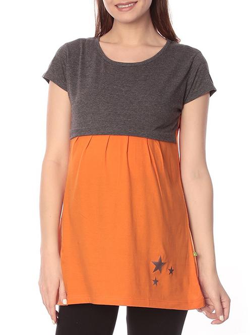orange cotton maternity wear - 13367925 - Standard Image - 1
