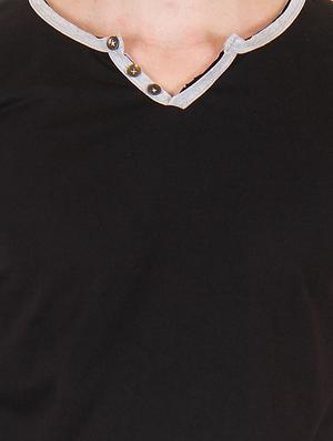 black cotton tshirt - 13368710 - Standard Image - 4