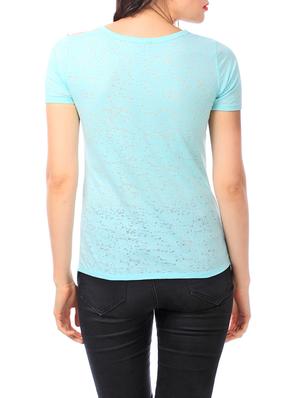 solid green cotton top - 13372203 - Standard Image - 3