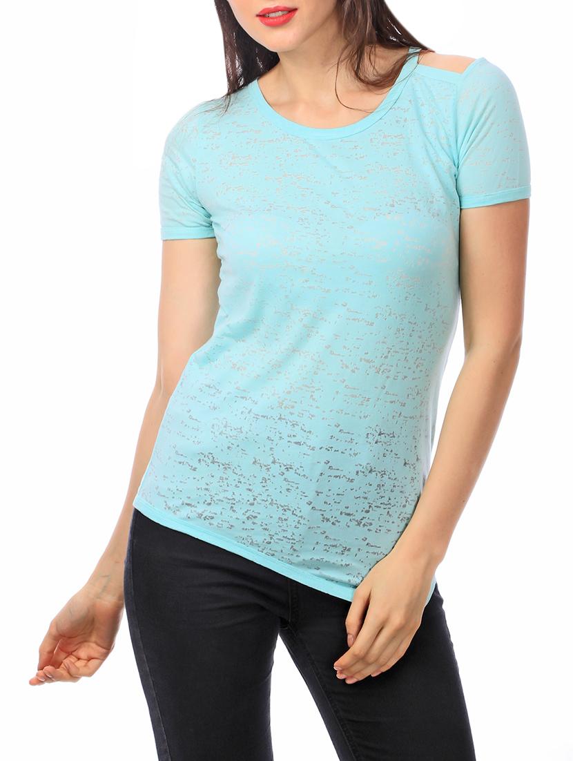 solid green cotton top - 13372203 - Zoom Image - 1