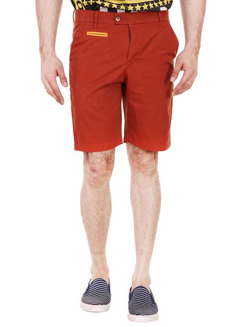 red cotton shorts - 13376066 - Standard Image - 1