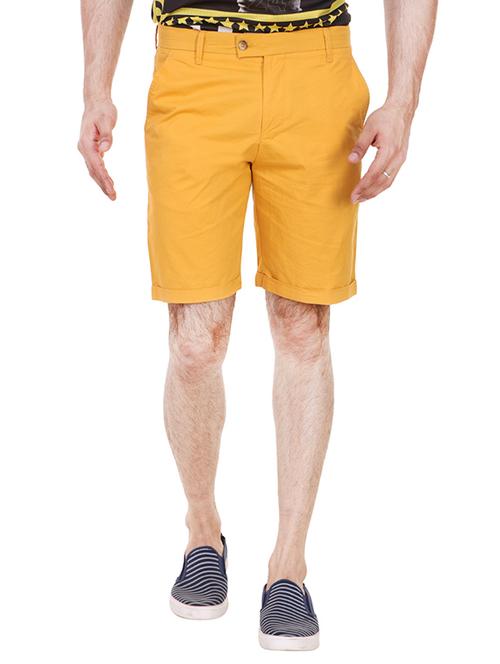 yellow cotton shorts - 13376067 - Standard Image - 1