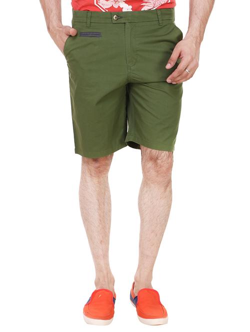 green cotton shorts - 13376069 - Standard Image - 1