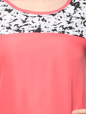 pink crepe straight kurta - 13376599 - Standard Image - 4